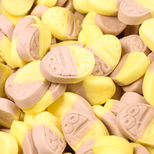 Bubs Mini Banana Caramel Ovals | Sold by Ounce